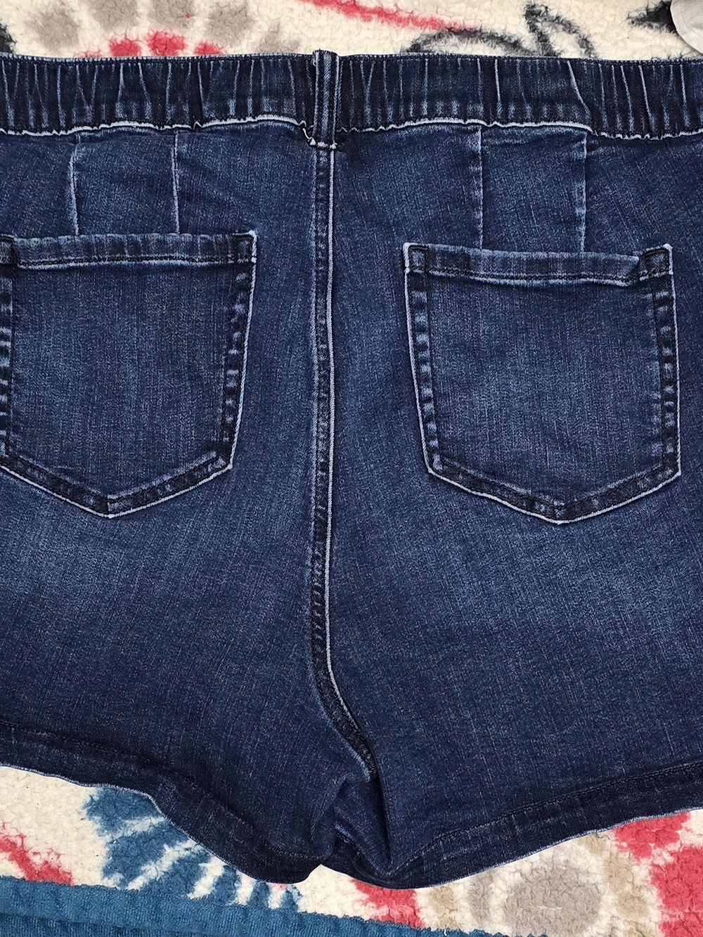 ❤️ Torrid Denim Shorts 2 Plus Size Dark Wash Drawstring Waist Summer Casual - Picture 6 of 8